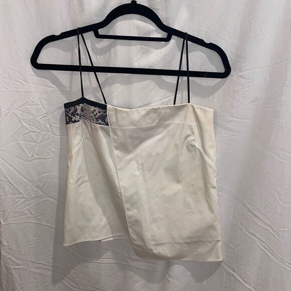 Helmut Lang Top white and snake skin tank size P - Picture 1 of 2